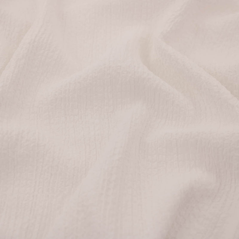 Plain Rayon Seersucker Dressmaking Fabric Material Solid Ruched Viscose Polyester Pattern Lightweight Solid Summer Spring Women Off-White