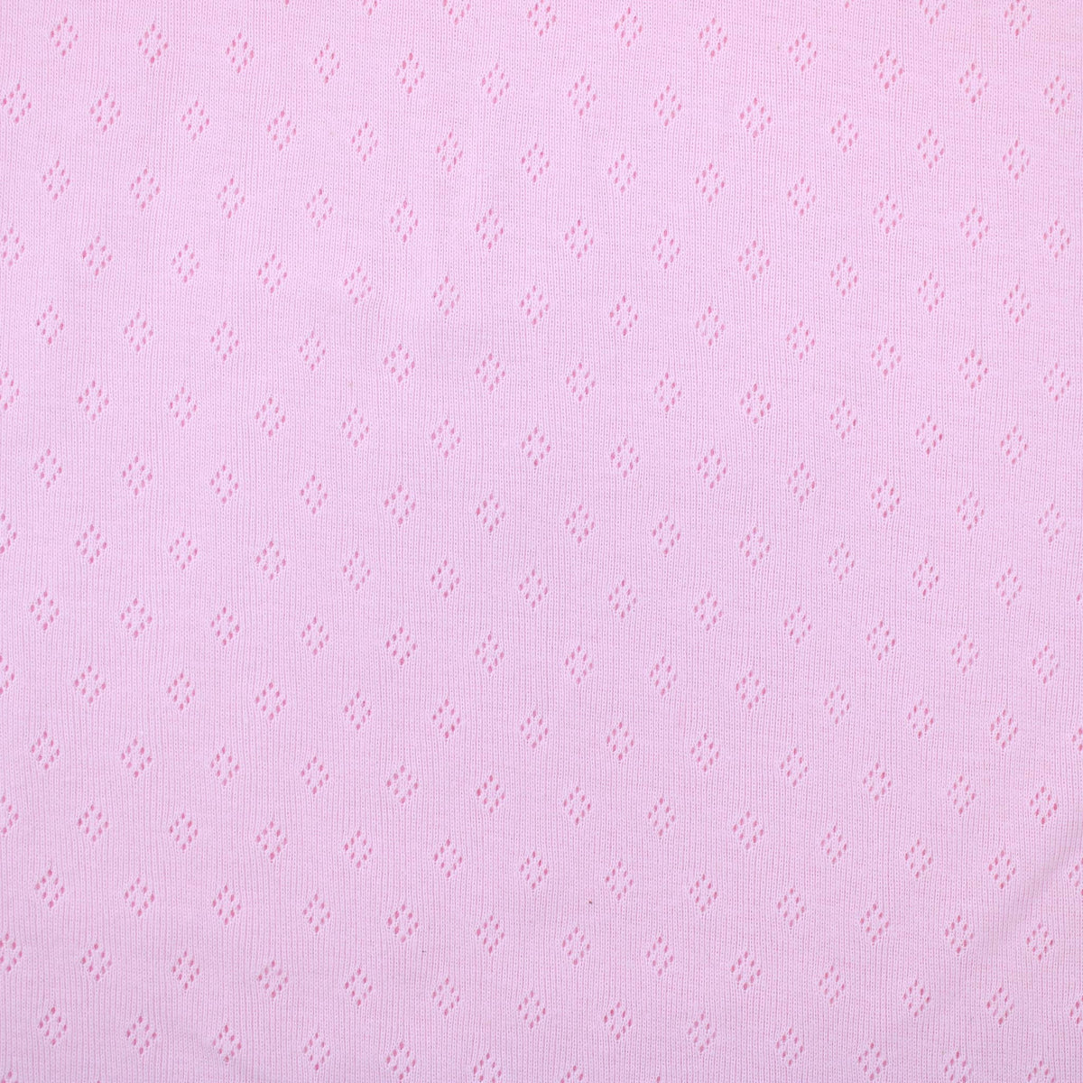Pointelle Diamond Cotton Jersey Cardigan jumper lightweight cutout fabric material stretch oeko text openwork fine dressmaking blanket baby childrenswear women OEKO TEX Light Pink