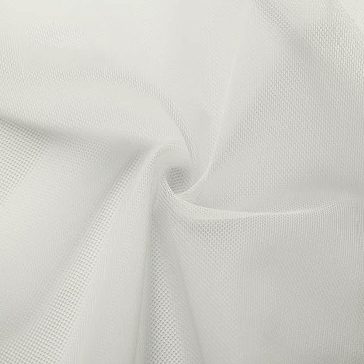 high quality power mesh stretch net fabric Off White