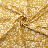 light woven pure cotton dressmaking women fabric Mustard