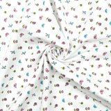 soft lightweight pure cotton poplin dressmaking fabric White