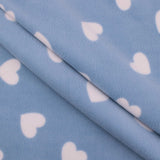 smooth polar anti pill fleece kids pets craft fabric Blue Hearts