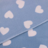 smooth polar anti pill fleece kids pets craft fabric Blue Hearts