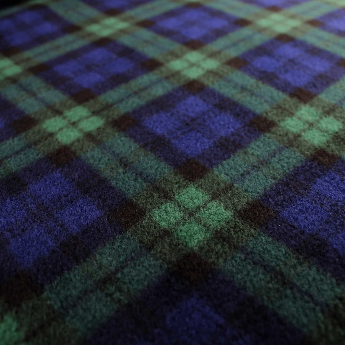 smooth soft anti-pill polar fleece kids pets fabric Green Tartan
