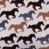 smooth polar anti pill fleece kids pets craft fabric Horses