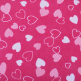 smooth polar anti pill fleece kids pets craft fabric Pink Hearts