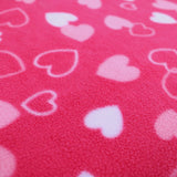 smooth polar anti pill fleece kids pets craft fabric Pink Hearts