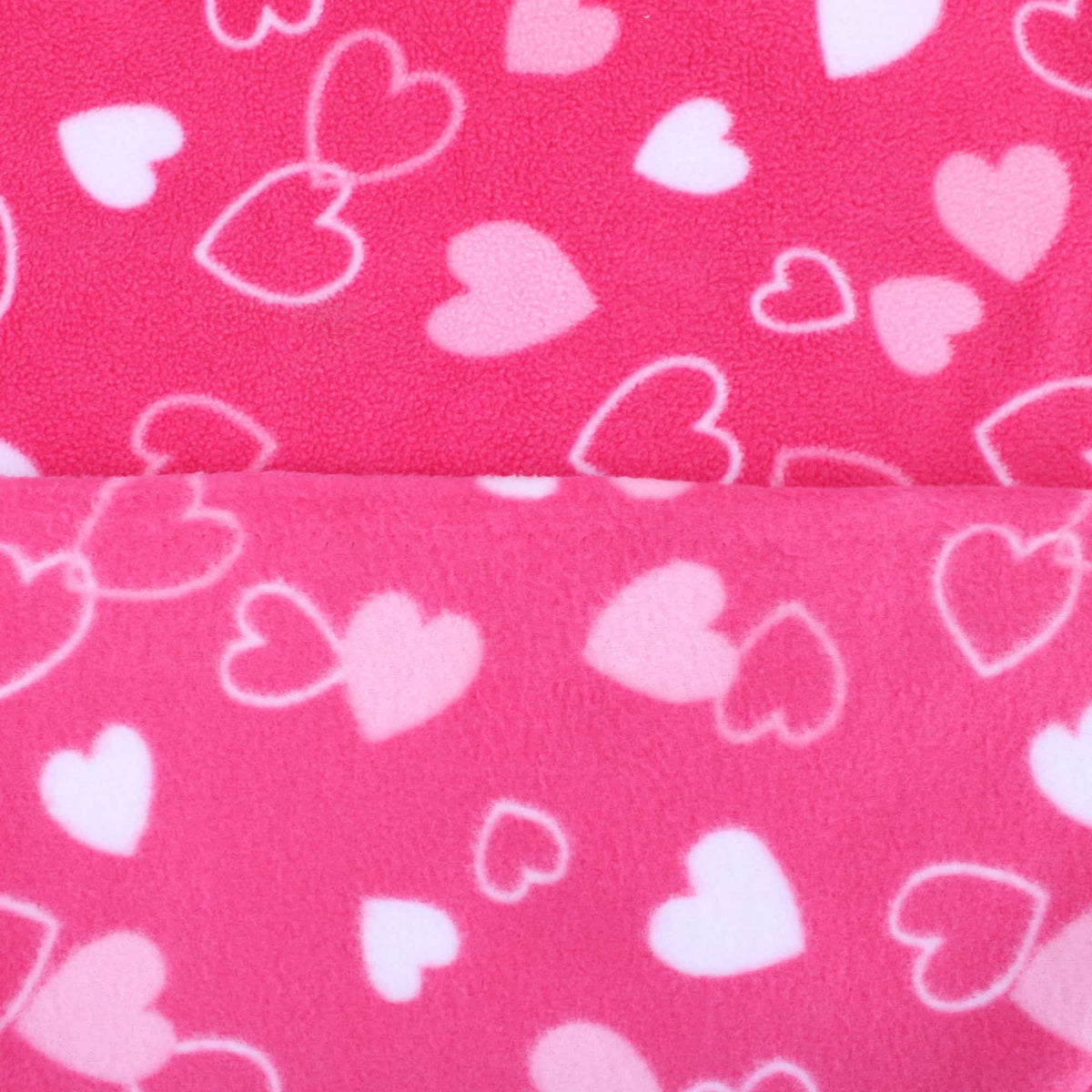 smooth polar anti pill fleece kids pets craft fabric Pink Hearts