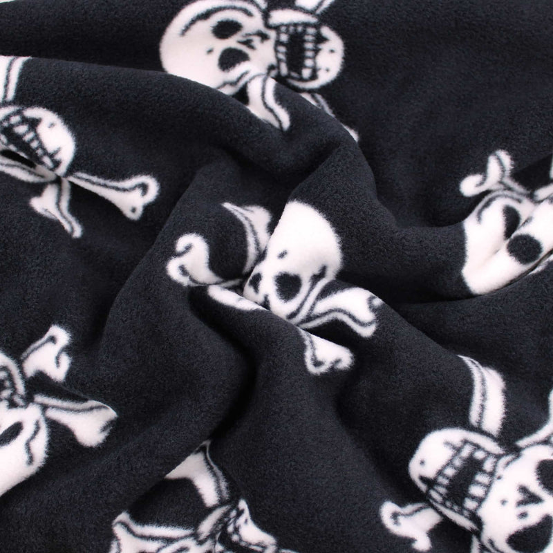 smooth polar anti pill fleece kids pets craft fabric Skulls