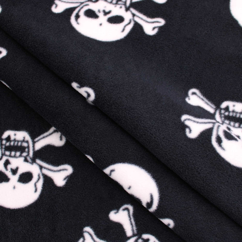 smooth polar anti pill fleece kids pets craft fabric Skulls