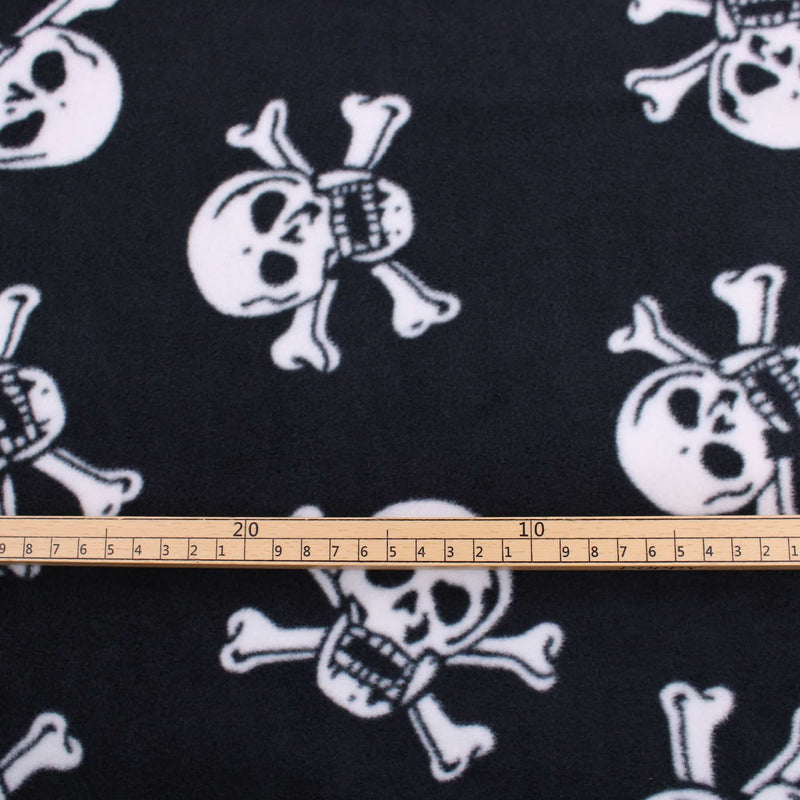 smooth polar anti pill fleece kids pets craft fabric Skulls