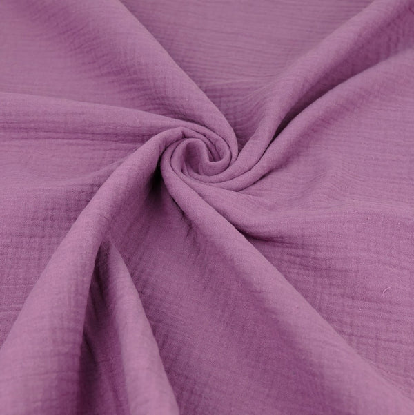 Double Gauze Plain Pure Cotton - Plum