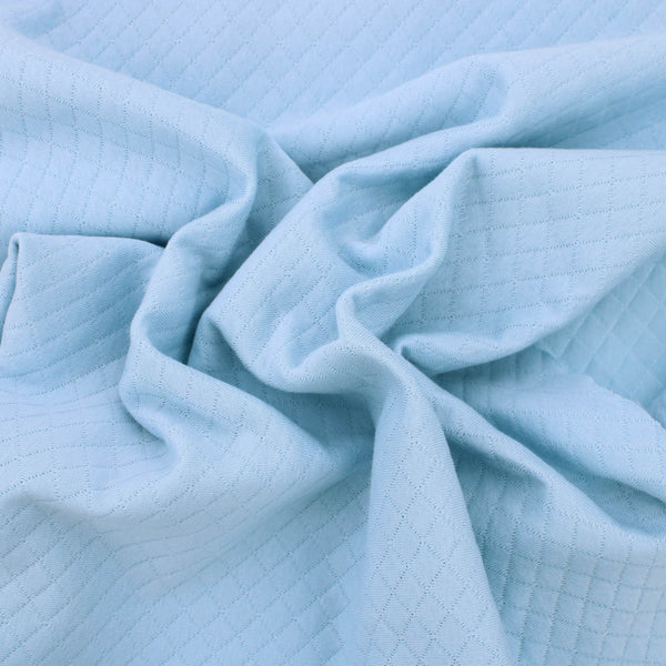 Light Blue Cotton Elastane Jersey Knit Fabric 240gsm - Caboodle Textiles