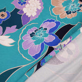 Retro 70s Viscose Jersey Flowers Pattern Dressmaking Fabric Knit Soft Women Rayon Lawn Spandex Floral Waves Swirl Paisley Zig Zag Stretch Emerald