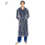 Simplicity Men's Classic Pajamas & Robe Sewing Pattern S1021