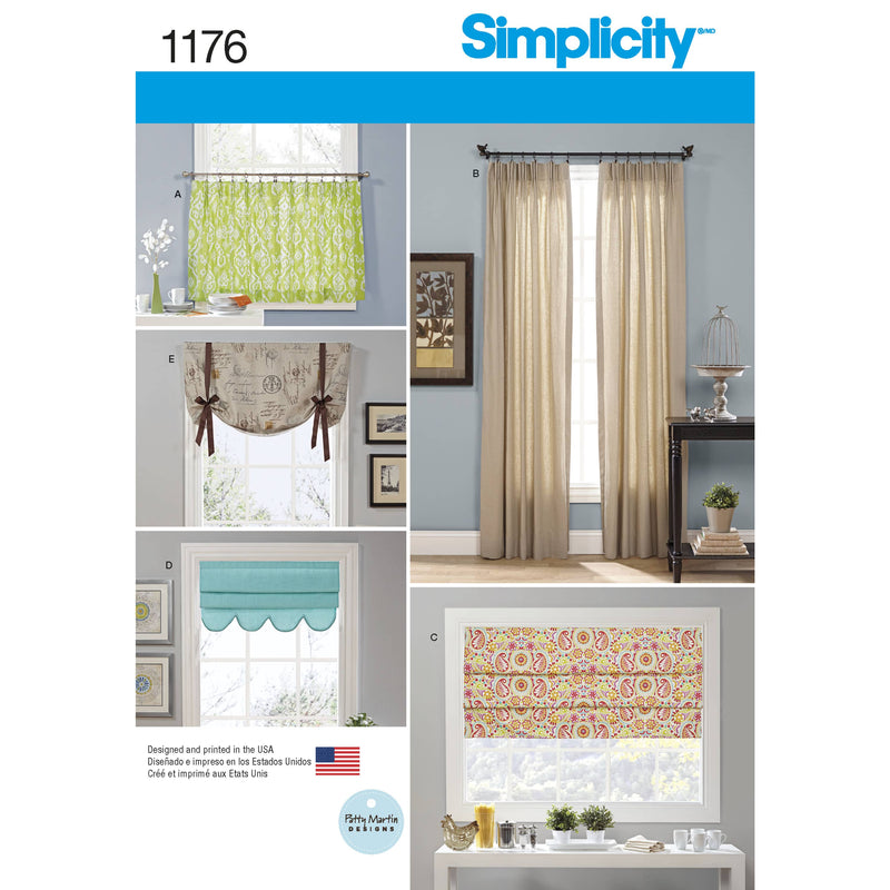 Simplicity Window Treatments Sewing Pattern S1176