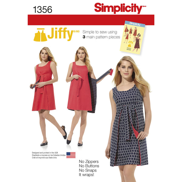 Simplicity Women's Jiffy® Reversible Wrap Dress