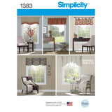 Simplicity Valances for 36" to 40" Wide Windows Sewing Pattern S1383