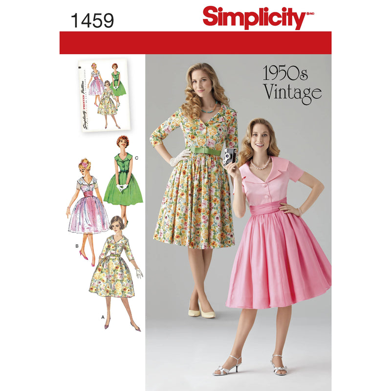 Simplicity Women's and Petite 1950's Vintage Dress