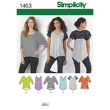 Simplicity Women's Knit Tops Sewing Pattern S1463