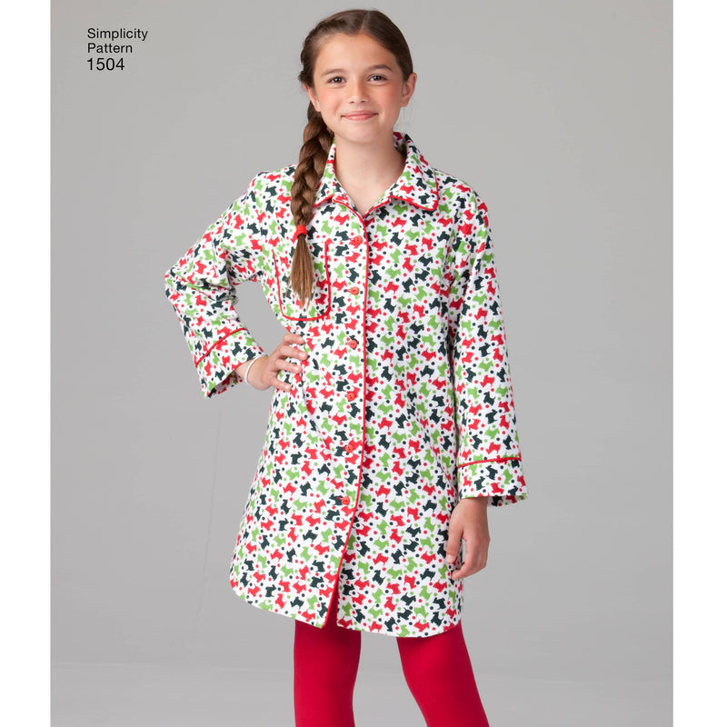 Simplicity Child's, Teens' and Adults' Loungewear Sewing Pattern S1504