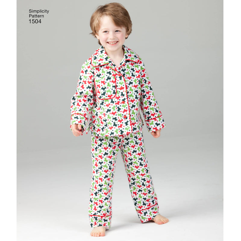 Simplicity Child's, Teens' and Adults' Loungewear Sewing Pattern S1504