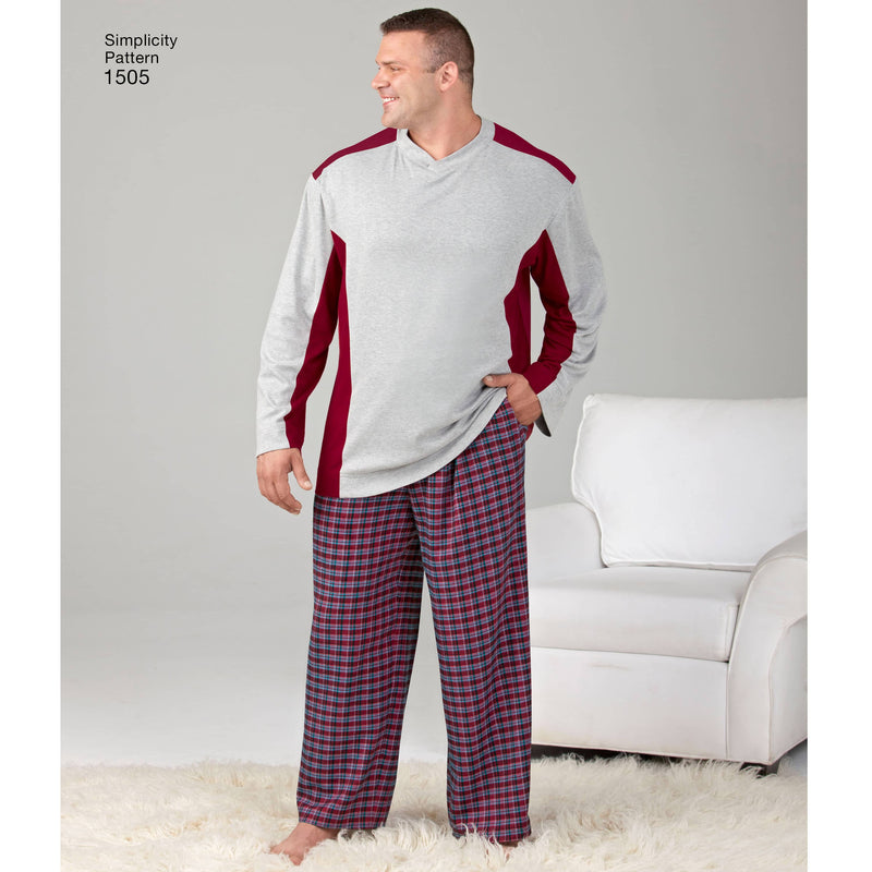 Simplicity Husky Boys' & Big & Tall Men's Tops and Trousers Sewing Pattern S1505