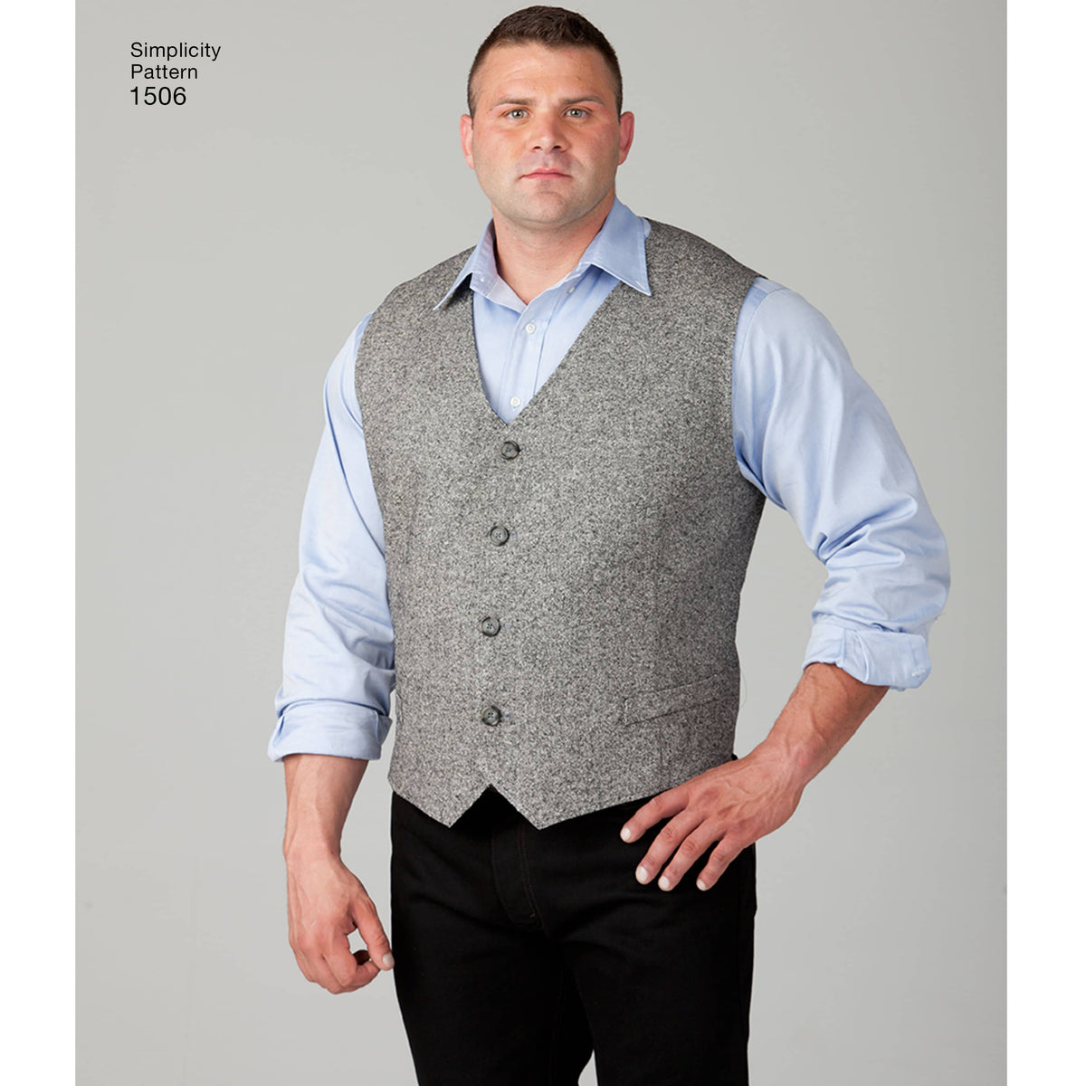 Simplicity Husky Boys' and Big and Tall Men's Vests Sewing Pattern S1506