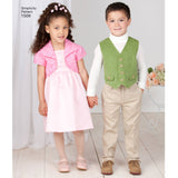 Simplicity Child's Vest, Bolero and Bow Tie Sewing Pattern S1509