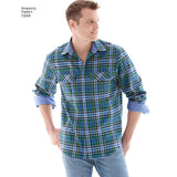 Simplicity Men's Shirt with Fabric Variations