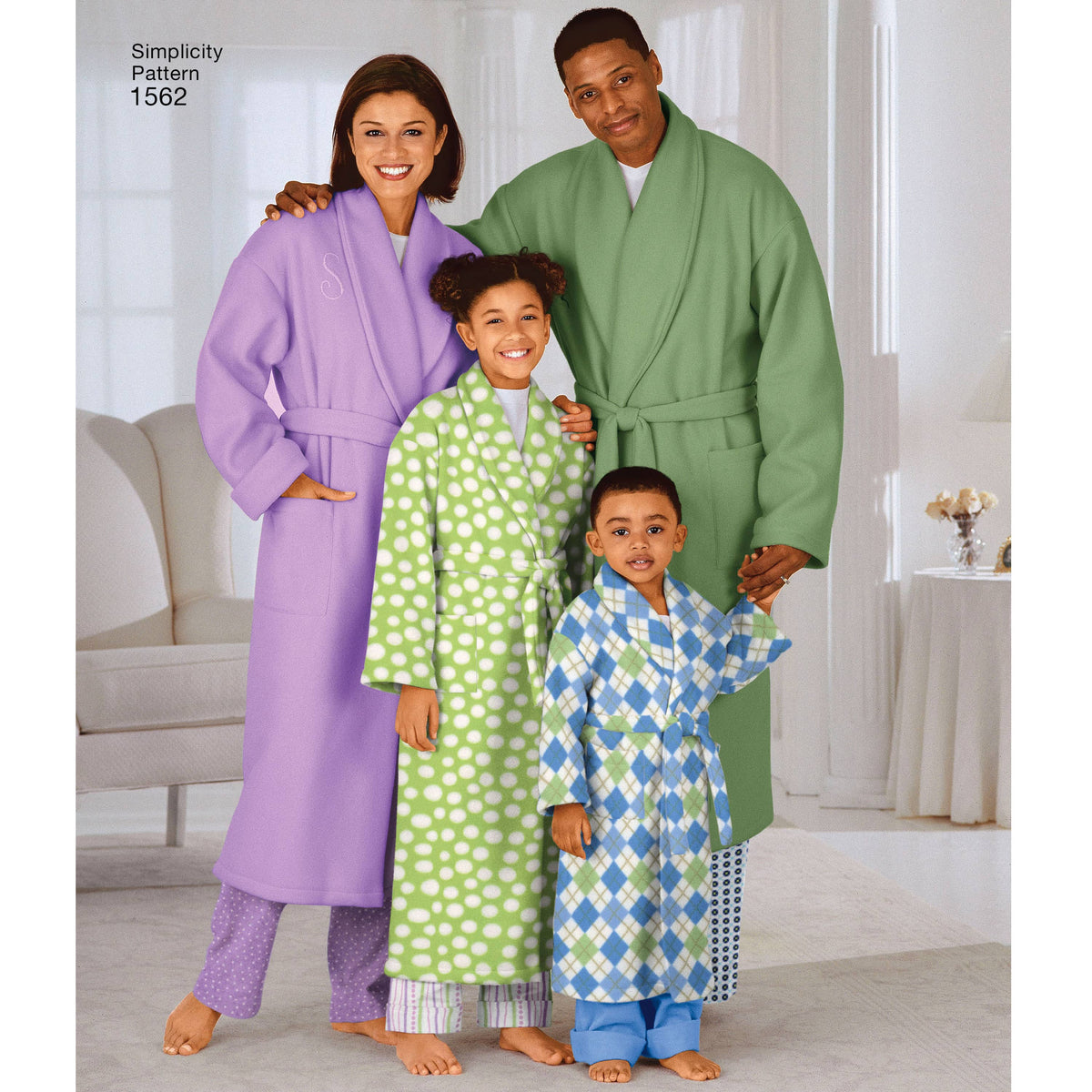 Simplicity Child's, Teens' and Adults' Robe and Belt Sewing Pattern S1562
