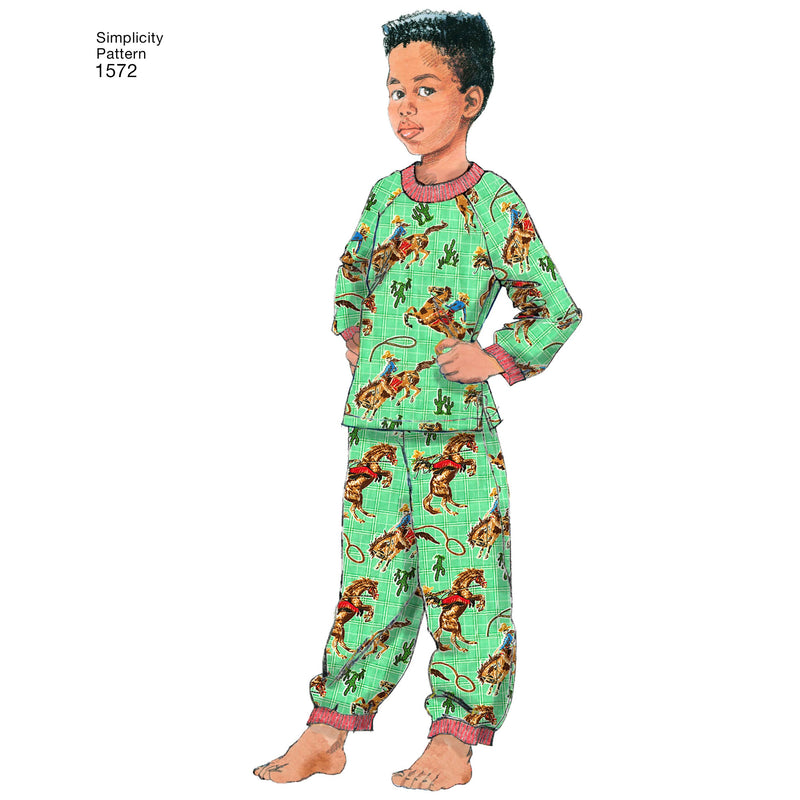 Simplicity Toddlers' and Child's Sleepwear and Robe