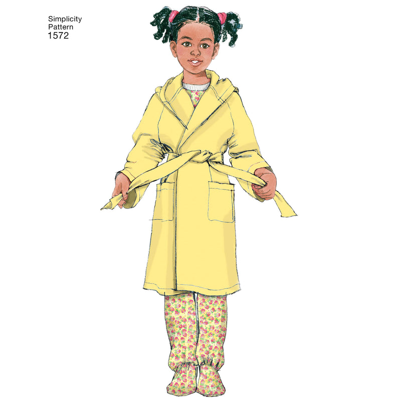 Simplicity Toddlers' and Child's Sleepwear and Robe