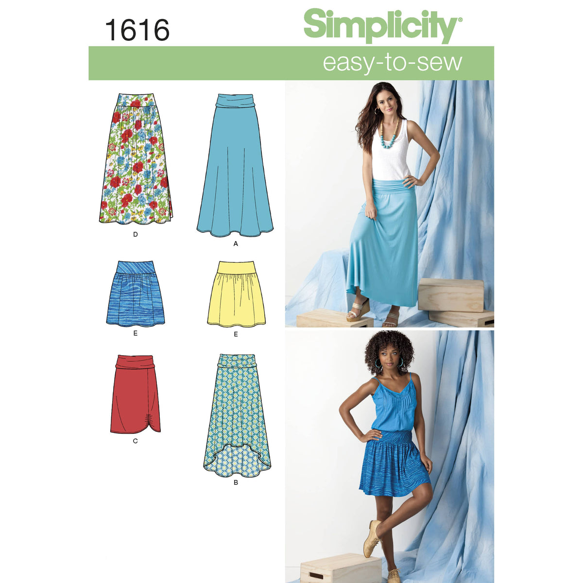 Simplicity Women's Knit or Woven Skirts