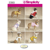 Simplicity Dog Clothes Sewing Pattern S2393