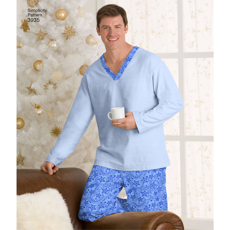 Simplicity Women's/Men/Child Sleepwear Sewing Pattern S3935