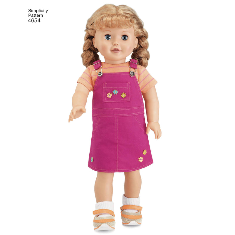 Simplicity Doll Clothes Sewing Pattern S4654