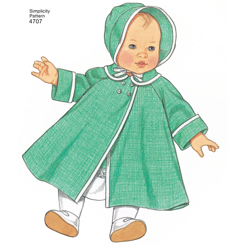 Simplicity Doll Clothes Sewing Pattern S4707