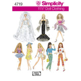 Simplicity Doll Clothes Sewing Pattern S4719