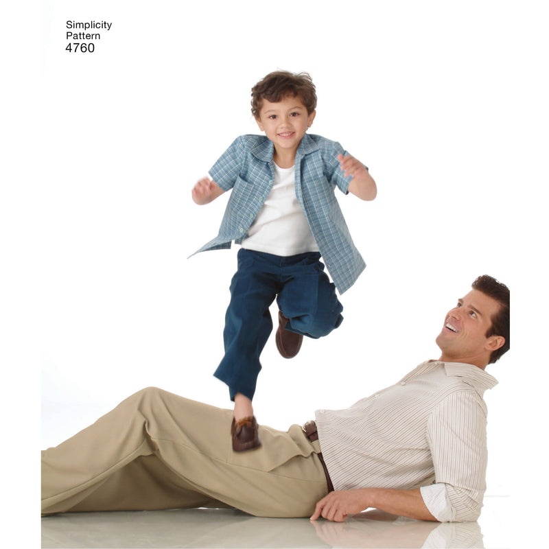 Simplicity Boys and Men Shirts and Trousers Sewing Pattern S4760