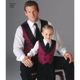 Simplicity Boys and Men Vests and Ties Sewing Pattern S4762