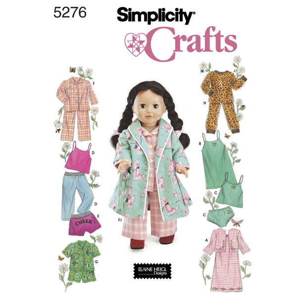 Simplicity Doll Clothes Sewing Pattern S5276