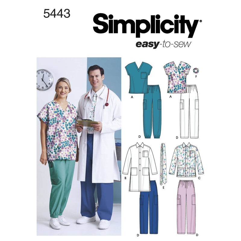 Simplicity Women's & Men's Plus Size Scrubs