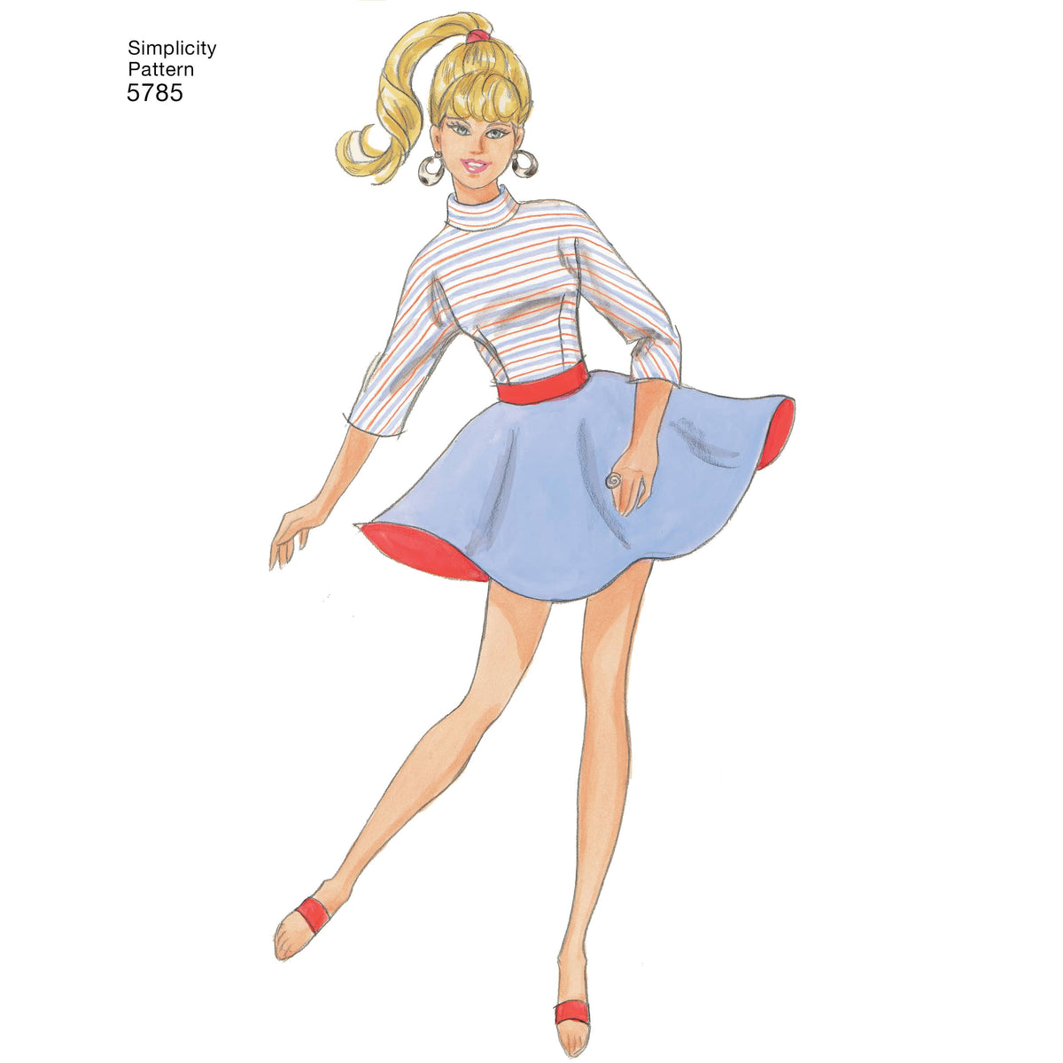 Simplicity Doll Clothes Sewing Pattern S5785