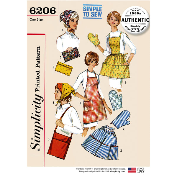 Pattern 6206 Vintage Gift and Accessories S6206