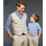 Simplicity Boys' and Men's Vest, Bow-tie, Cummerbund and Ascot Sewing Pattern S8023