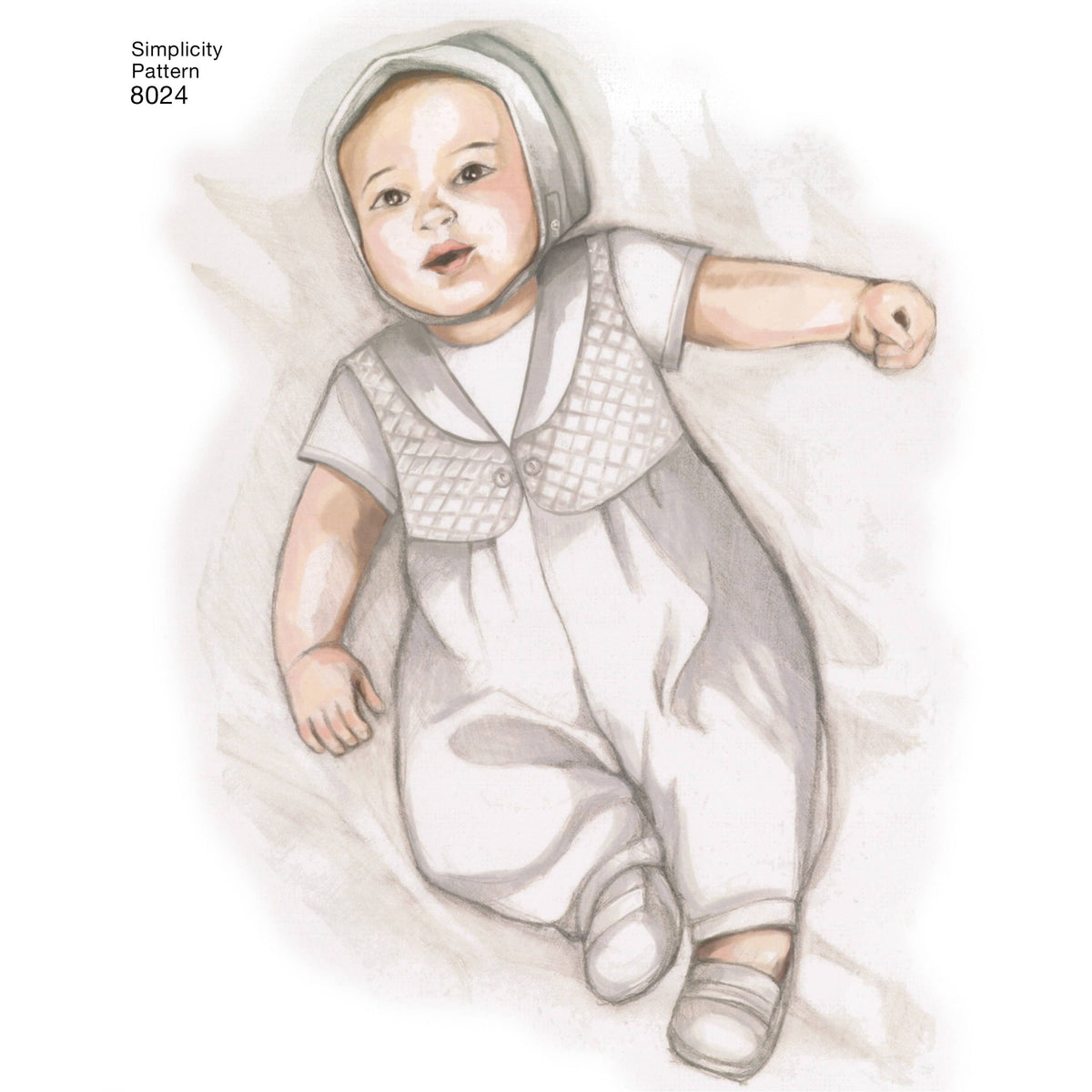 Simplicity Babies' Christening Sets with Bonnets Sewing Pattern S8024