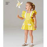 Simplicity Toddlers' Romper and Button-on skirt Sewing Pattern S8099