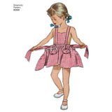 Simplicity Toddlers' Romper and Button-on skirt Sewing Pattern S8099