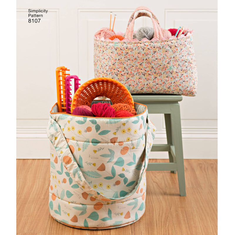 Simplicity Bucket, Basket & Tote Organizers Sewing Pattern S8107